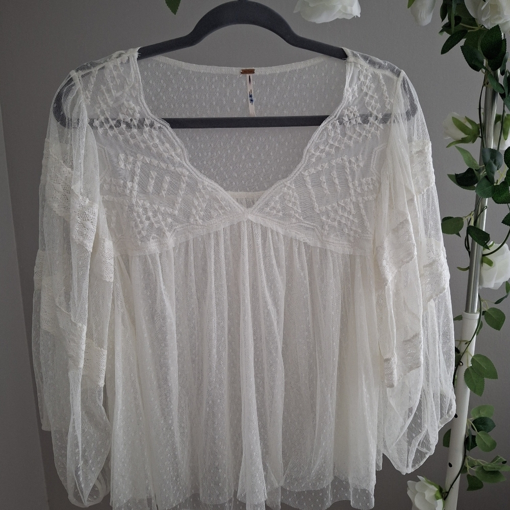 Elegant Sheer White Blouse